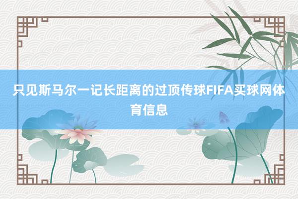 只见斯马尔一记长距离的过顶传球FIFA买球网体育信息