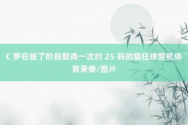 C 罗在临了阶段取得一次约 25 码的猖狂球契机体育录像/图片